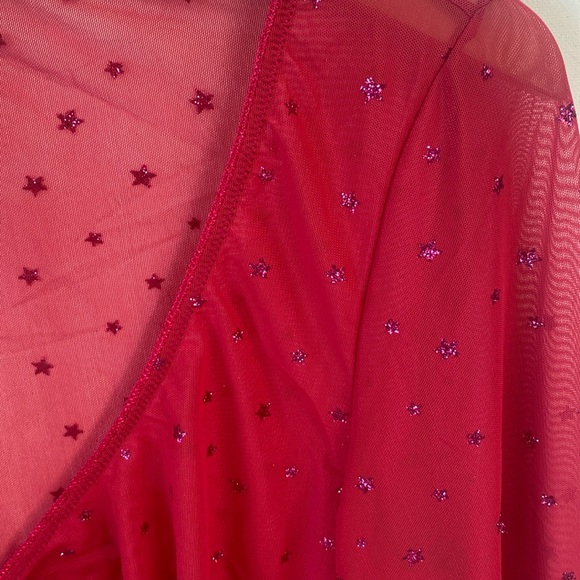 (B10) Savage X Fenty Gift Me More Red A Starry Night sleep top ONLY, Sz XL, NWT - Picture 8 of 14